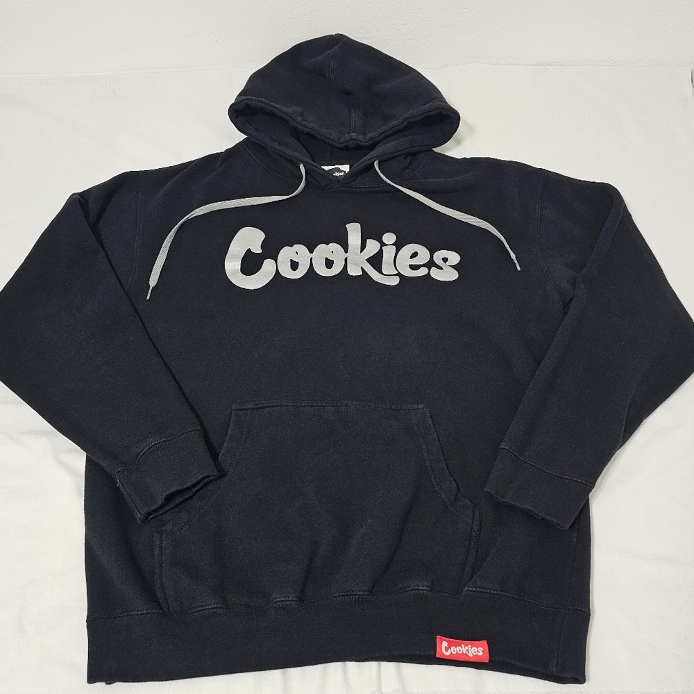 Cookies Men's Black Large Logo Hoodie